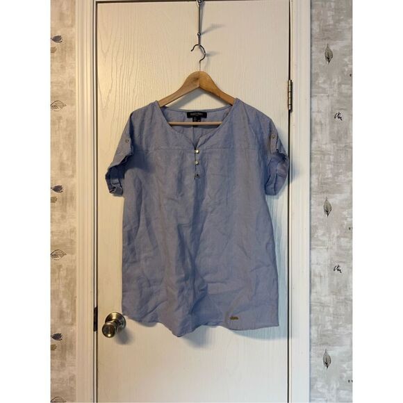 Ellen Tracy Linen Blouse - Picture 1 of 7